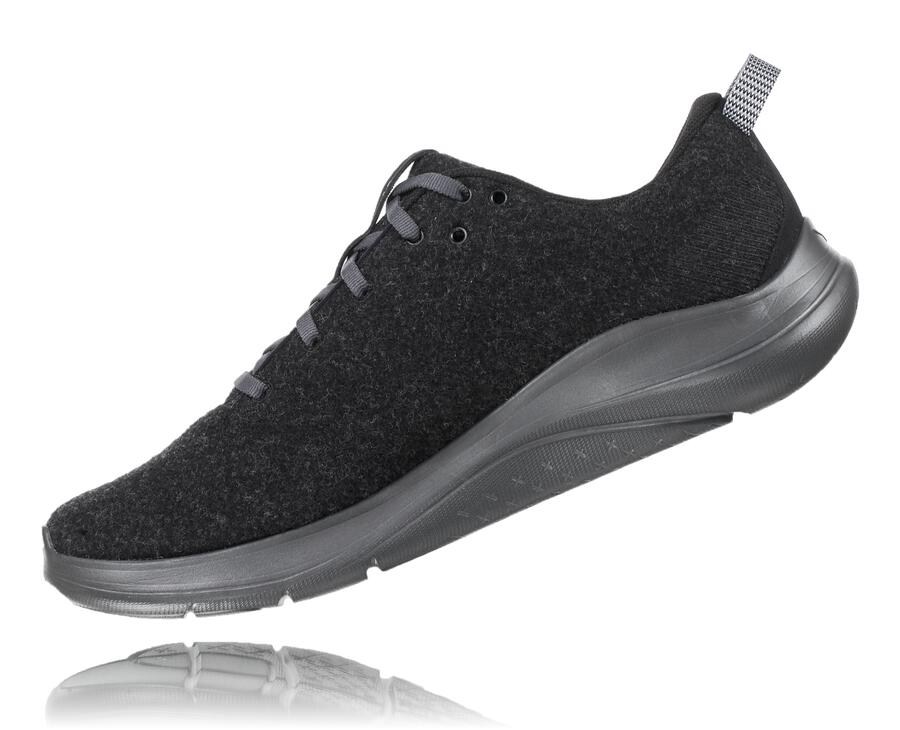 Chaussure Running Hoka One One Hupana Flow Wool Homme - Noir - FPC-394765